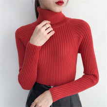 Load image into Gallery viewer, 2019 Women Sweater casual solid turtleneck female pullover full sleeve warm soft spring autumn winter knitted cotton