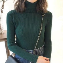Load image into Gallery viewer, 2019 Women Sweater casual solid turtleneck female pullover full sleeve warm soft spring autumn winter knitted cotton